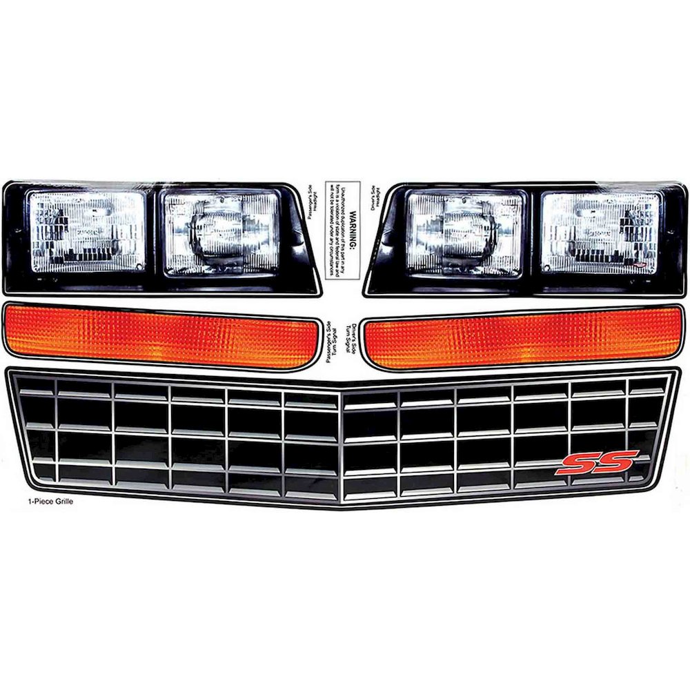 M/C SS Nose Decal Kit Stock Grille 1983-88. Picture 1