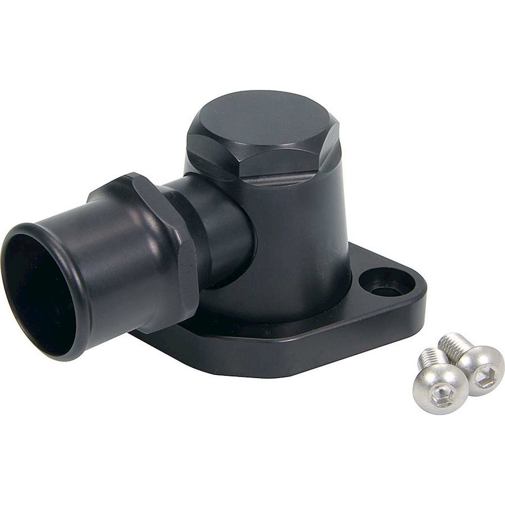 Billet Water Neck 1-1/2in Black. Picture 1