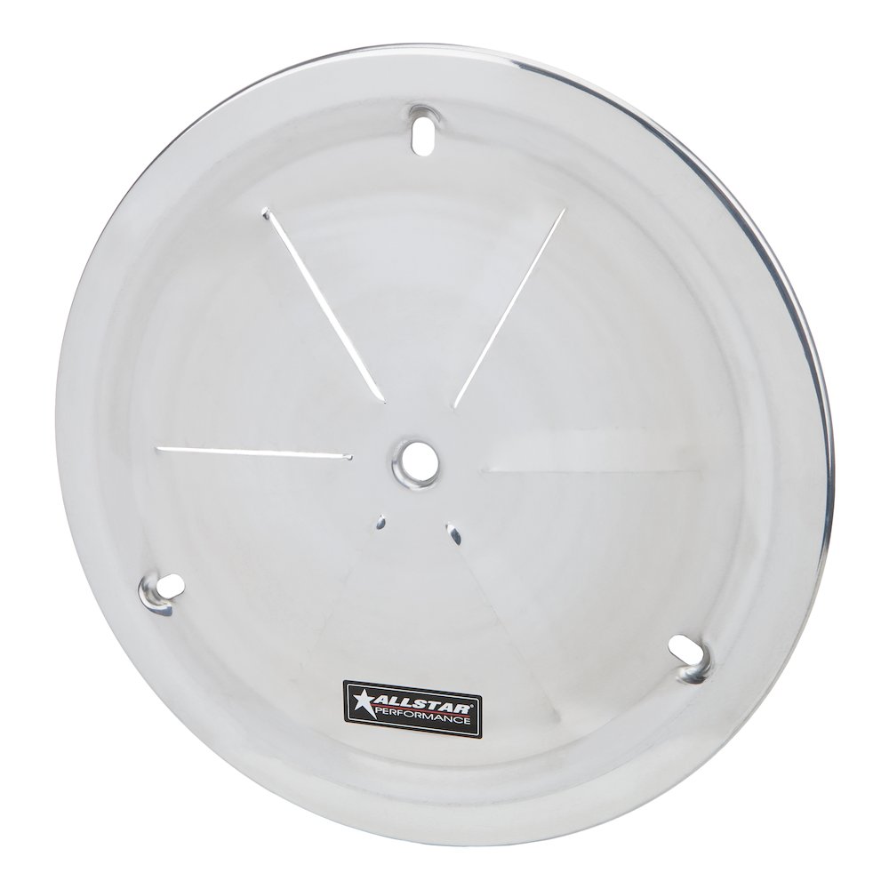 Aluminum Wheel Cover Weld Louvered Polished. Picture 1