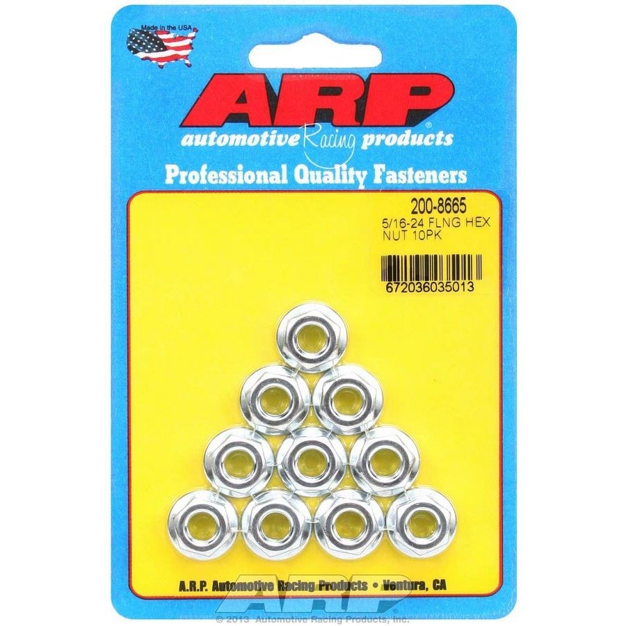 Hex Serrated Flange Nuts 5/16-24 (10). Picture 1