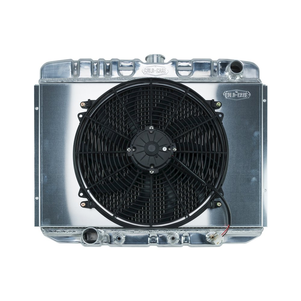 67-70 Mustang BB 24in Ra diator & 16 Fan Kit AT. Picture 1