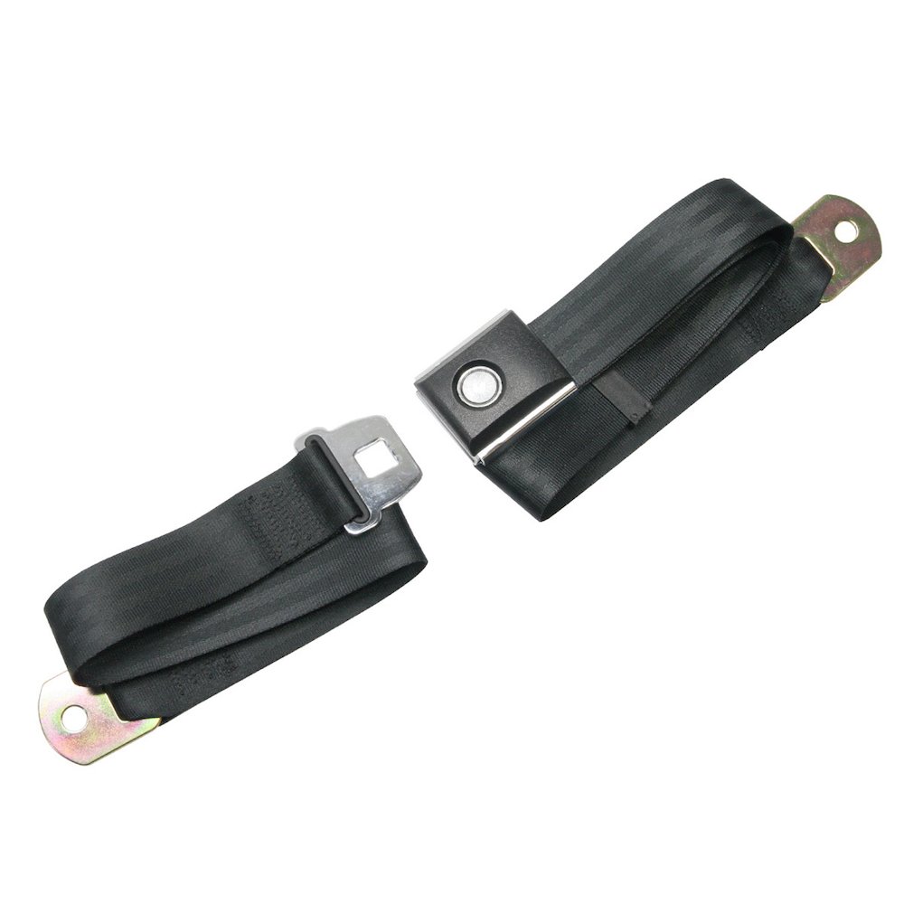 67-73 Mustang Seat Belts 2 Point Push Button. Picture 1