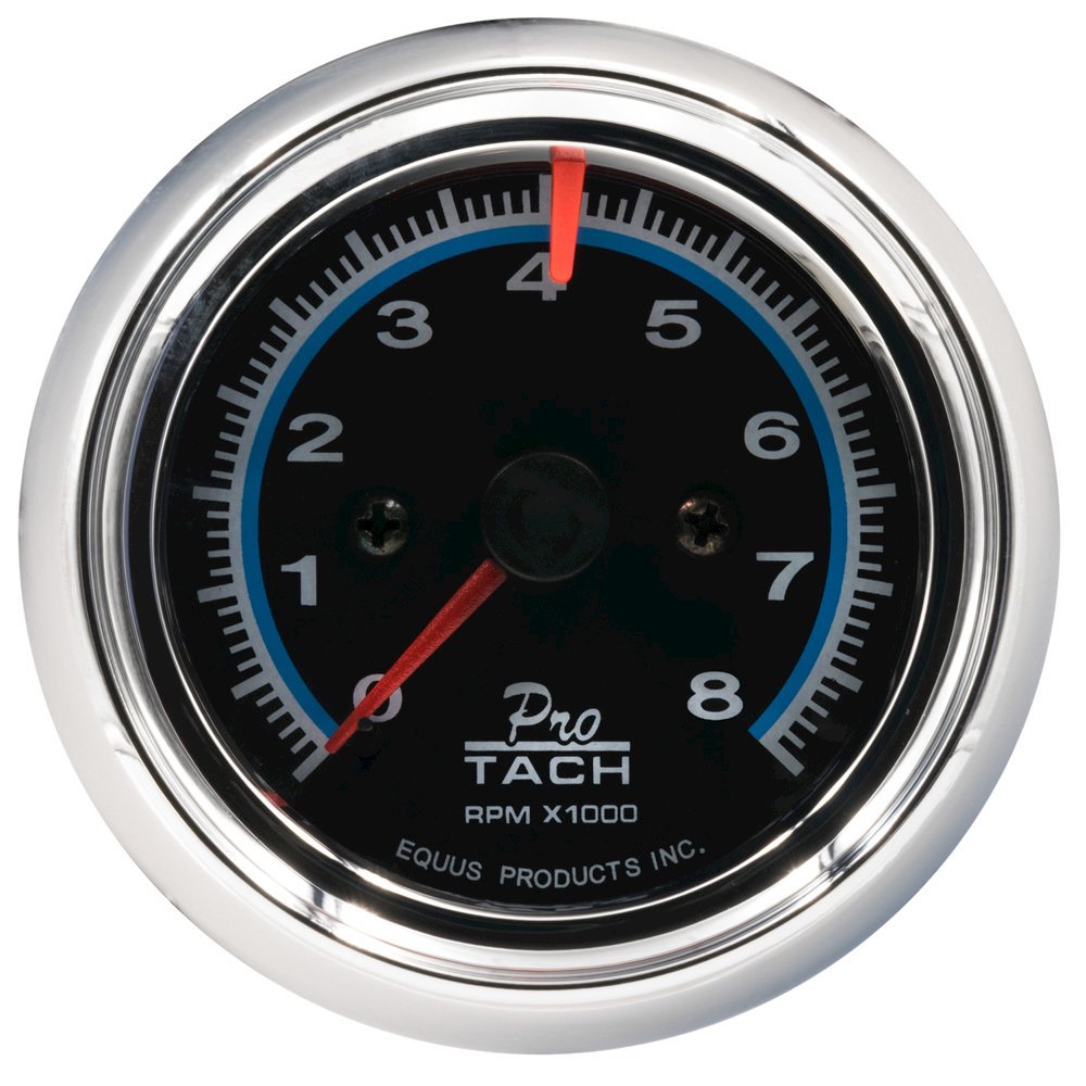 2-1/2 Dia Tachometer 8000 RPM Black Dial. Picture 1