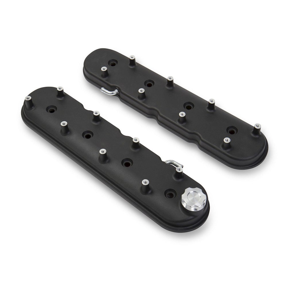 GM LS1 Valve Cover Set Black Krinkle  Finish. Picture 1