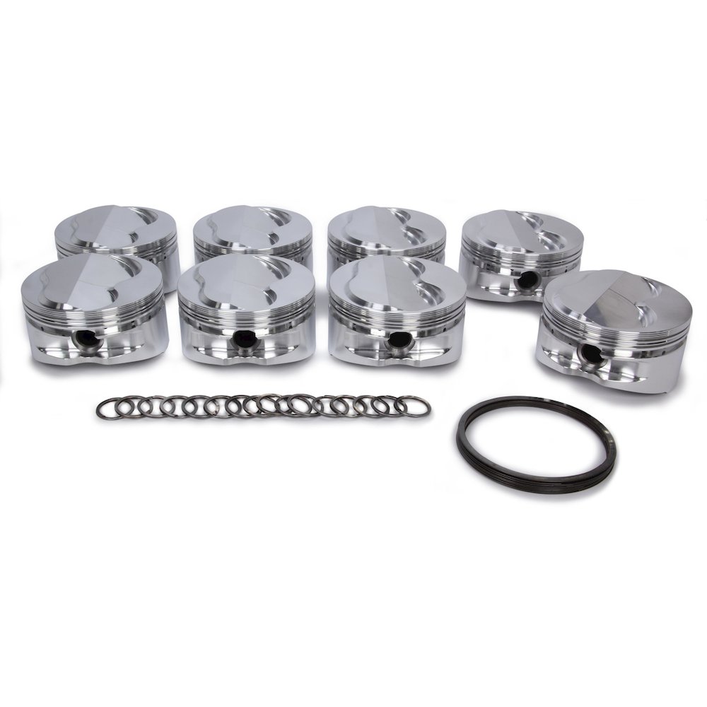 SBC 400 Domed Piston Set 18 Degree. Picture 1