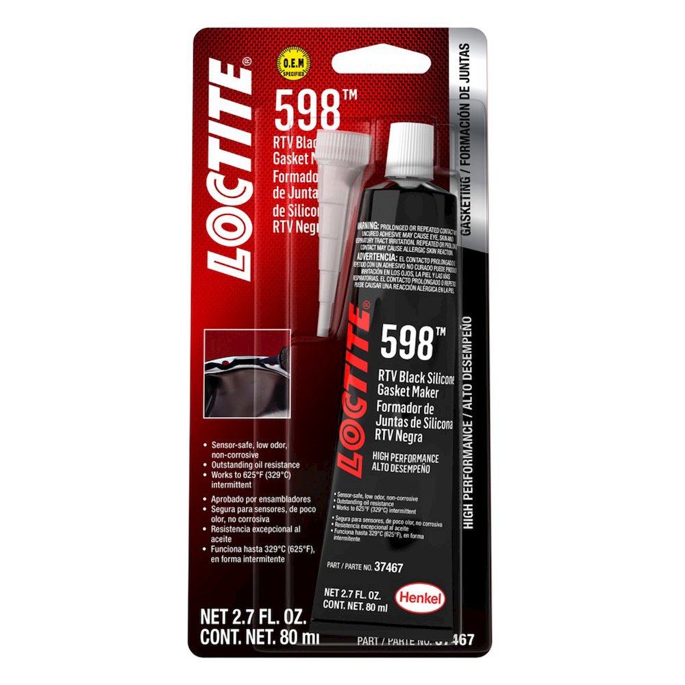 RTV 598 Black Silicone 80ml/2.7oz. Picture 1