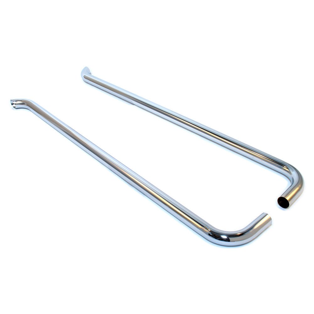 Side Pipes Slant-Style Lake Steel Chrome 70in. Picture 1