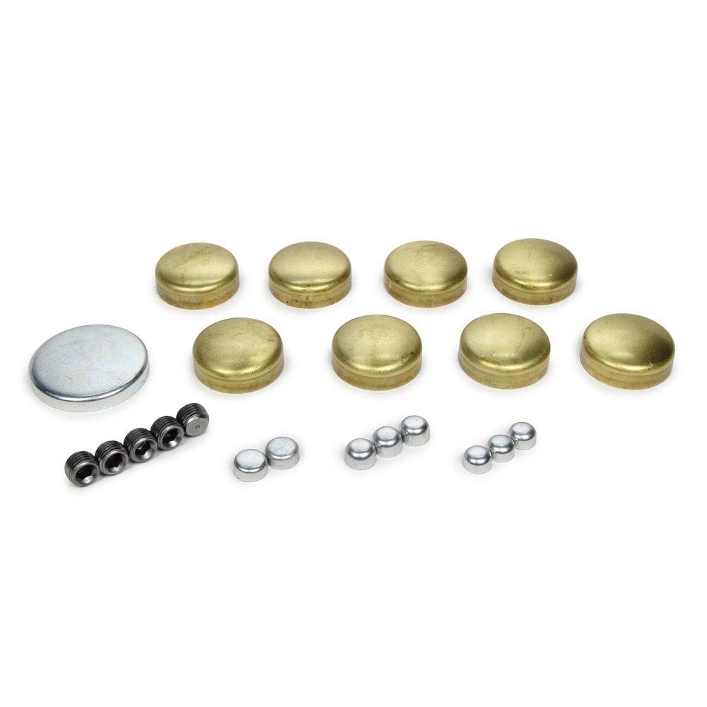 350 Chevy Freeze Plug Kit - Brass (Bag). Picture 1
