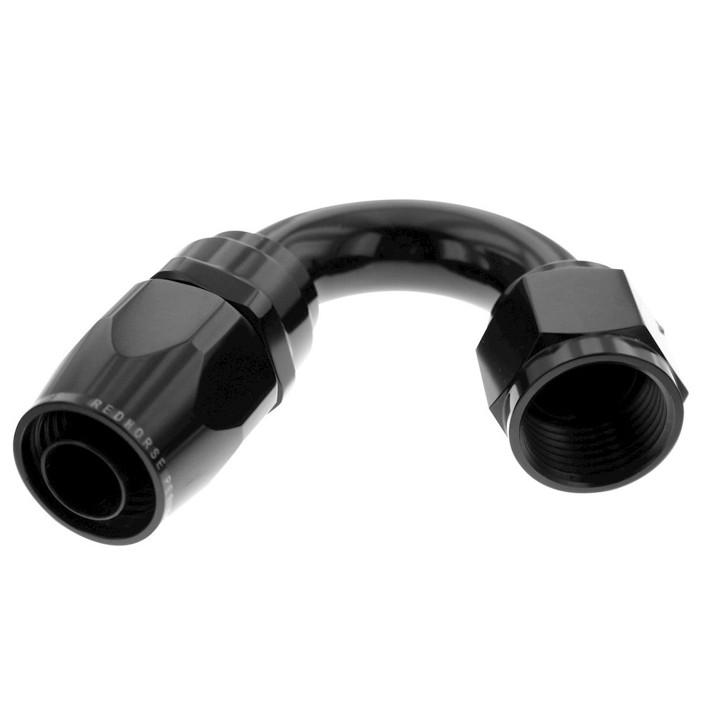 6AN Swivel Hose Ends Black 150. Picture 1