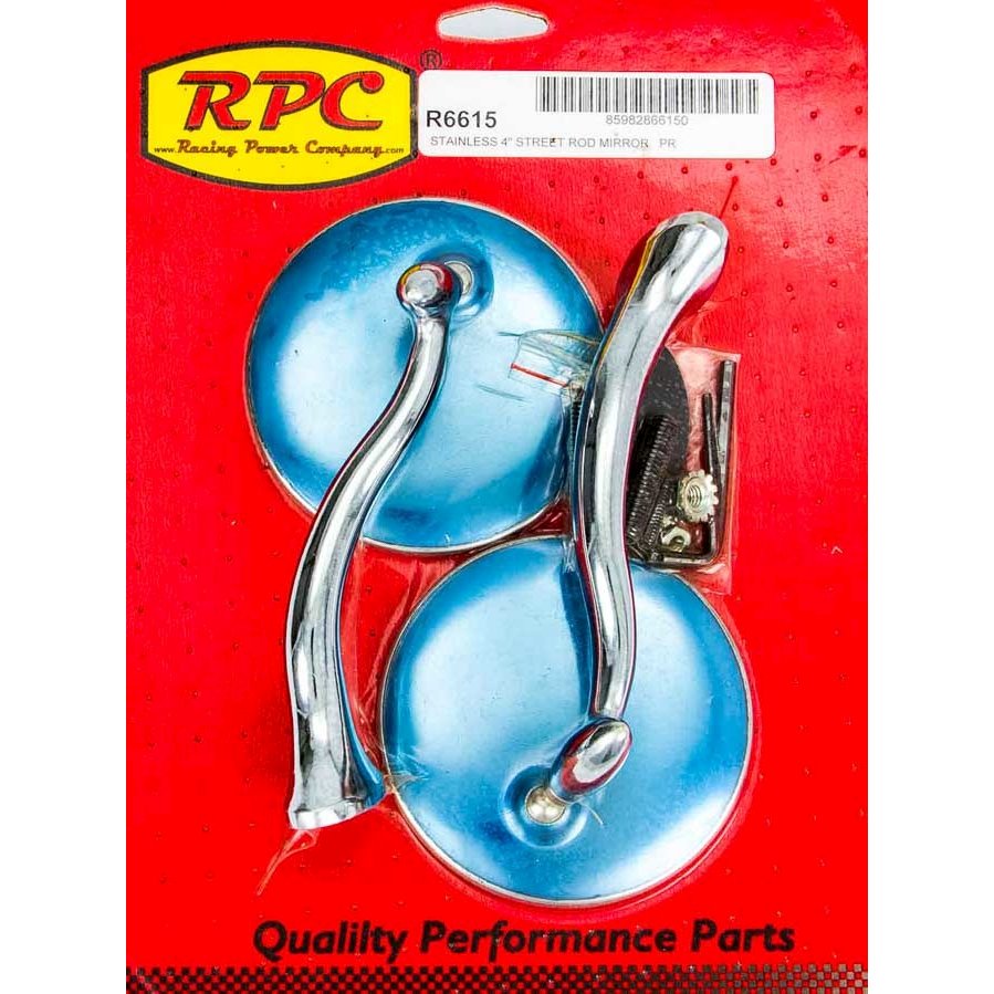 Stainless Retro Street Rod Mirrors. Picture 1