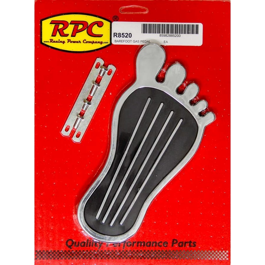 Gas Pedal Barefoot Chrom Steel. Picture 1
