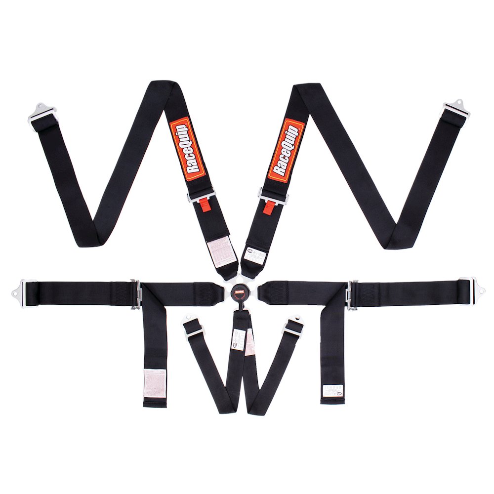 6pt Harness Camlock SFI P/U Sportsman Black. Picture 1