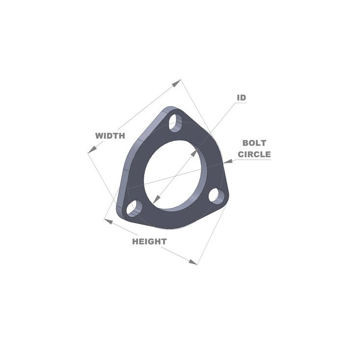 3-Bolt Stainless Steel Exhaust Flange 3in.. Picture 1