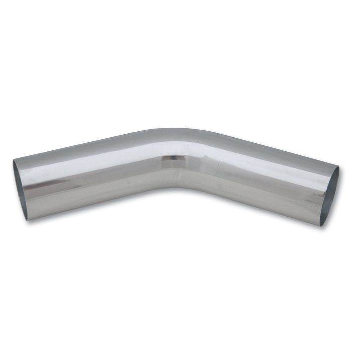 1.75in O.D. Aluminum 45 Degree Bend - Polished. Picture 1