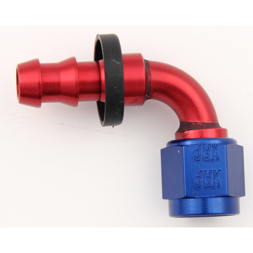 #12 90 Deg Push-On Hose End. Picture 1