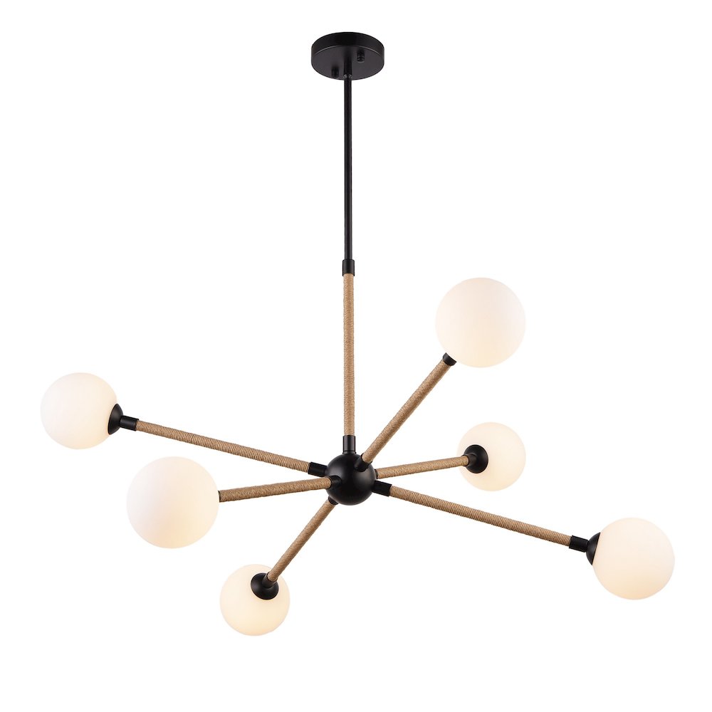 Capilano Collection 6Light Chandelier Black. Picture 1