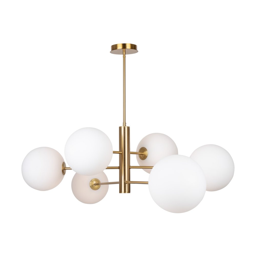 Aurelia Collection 6Light 48" Chandelier Brass. Picture 3