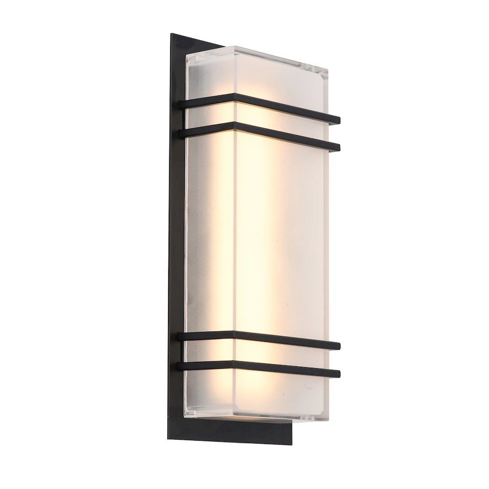 Sausalito 15W LED Outdoor Wall Light Black. Picture 4