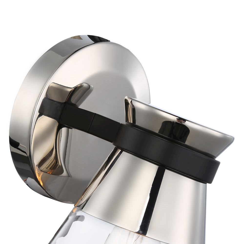 Kanata Collection 1Light Sconce, Black & Brushed Nickel. Picture 5