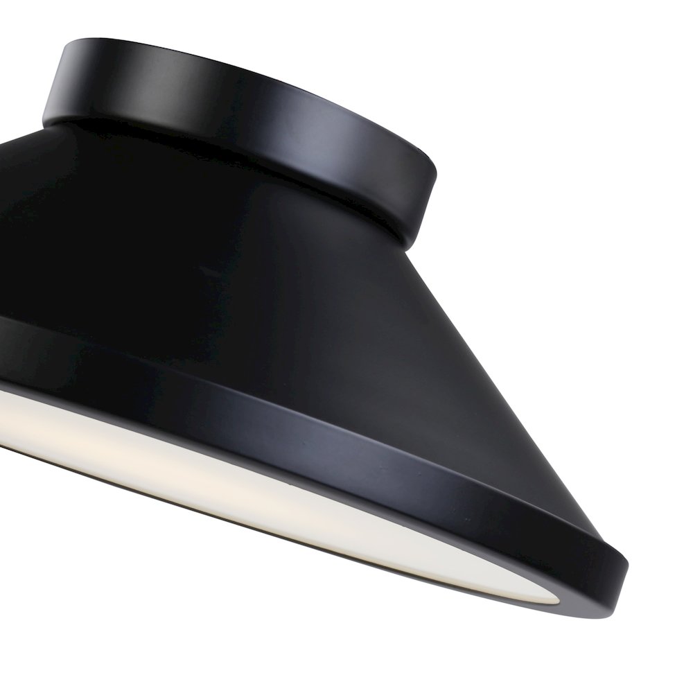 Lucida Collection Integrated LED Flush Mount, Black. Picture 3