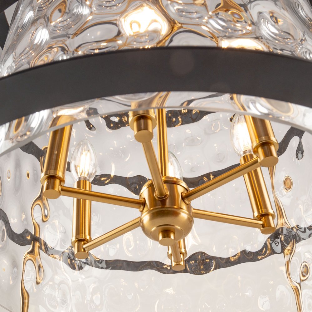 Burford Collection 12Light Chandelier Brass & Black. Picture 8