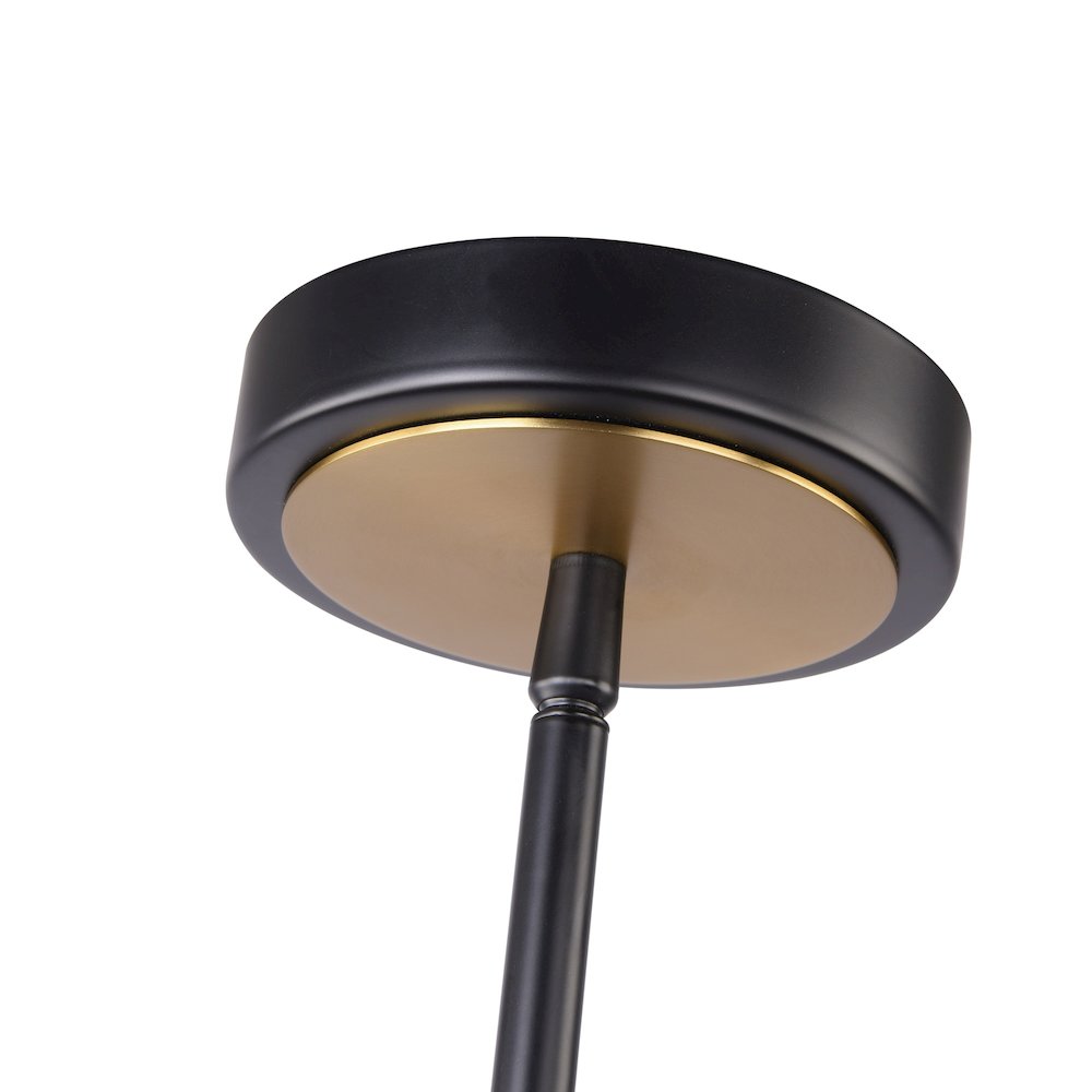 Baltic Collection 1Light Pendant Black and Brushed Brass. Picture 3