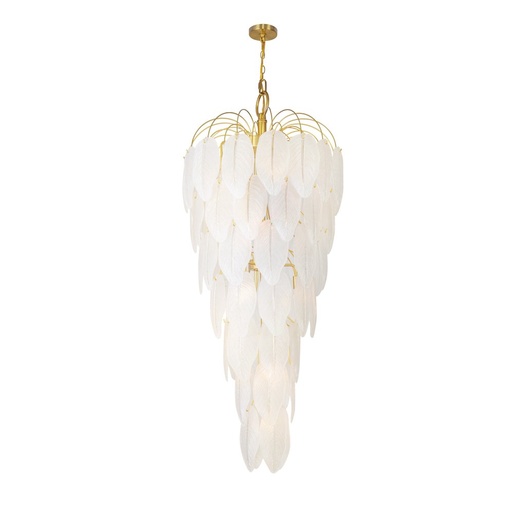 Alessia Collection 21Light Chandelier Brushed Brass. Picture 1