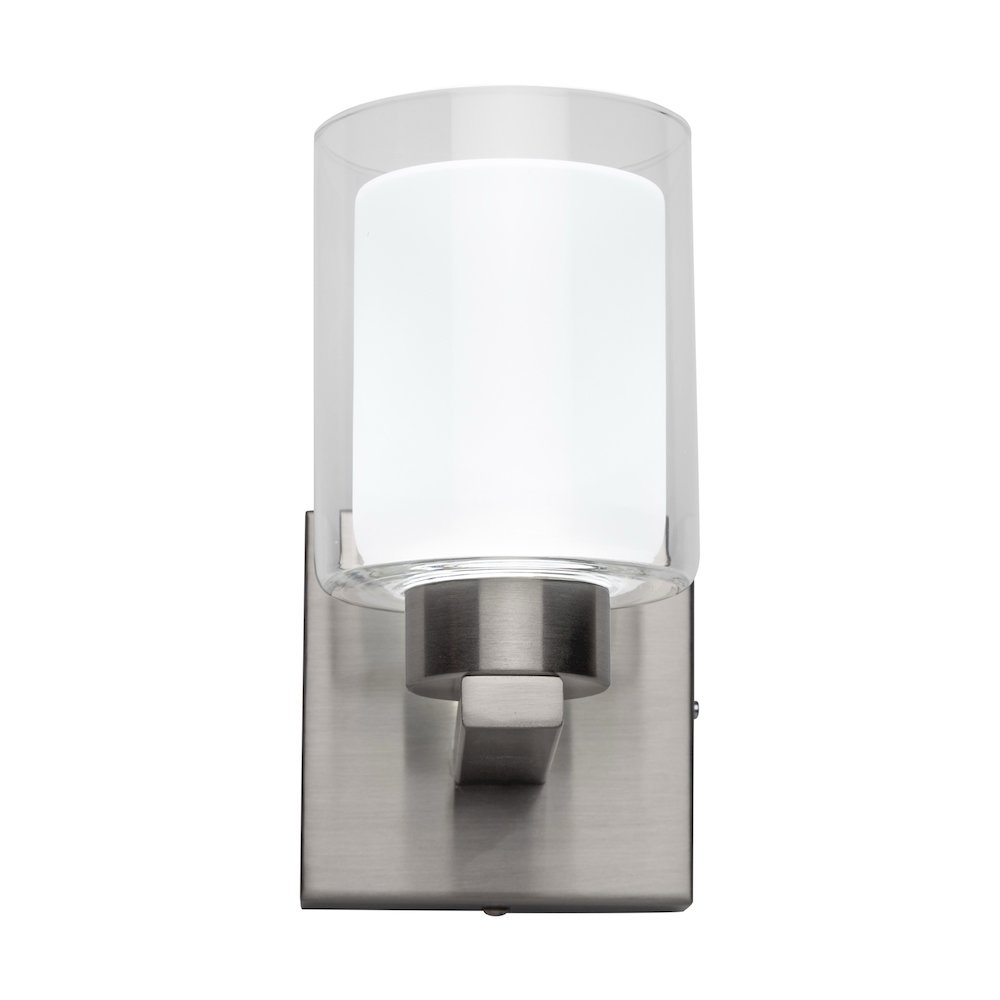 Saville Collection 1Light Bathroom Sconce Brushed Nickel. Picture 4