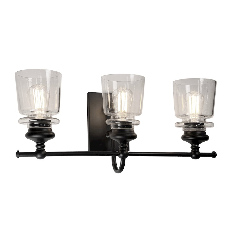 Castara 3 Light Wall Light AC11593BK. Picture 1