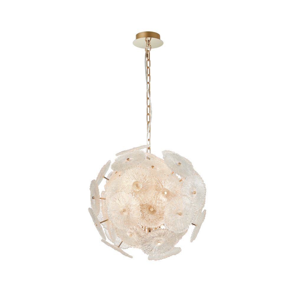 Bloom Collection 18Light 19.5" Chandelier Brass. Picture 1