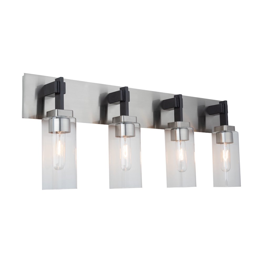 Arlington Collection 4Light Bathroom Vanity Fixture Satin Nickel. Picture 4