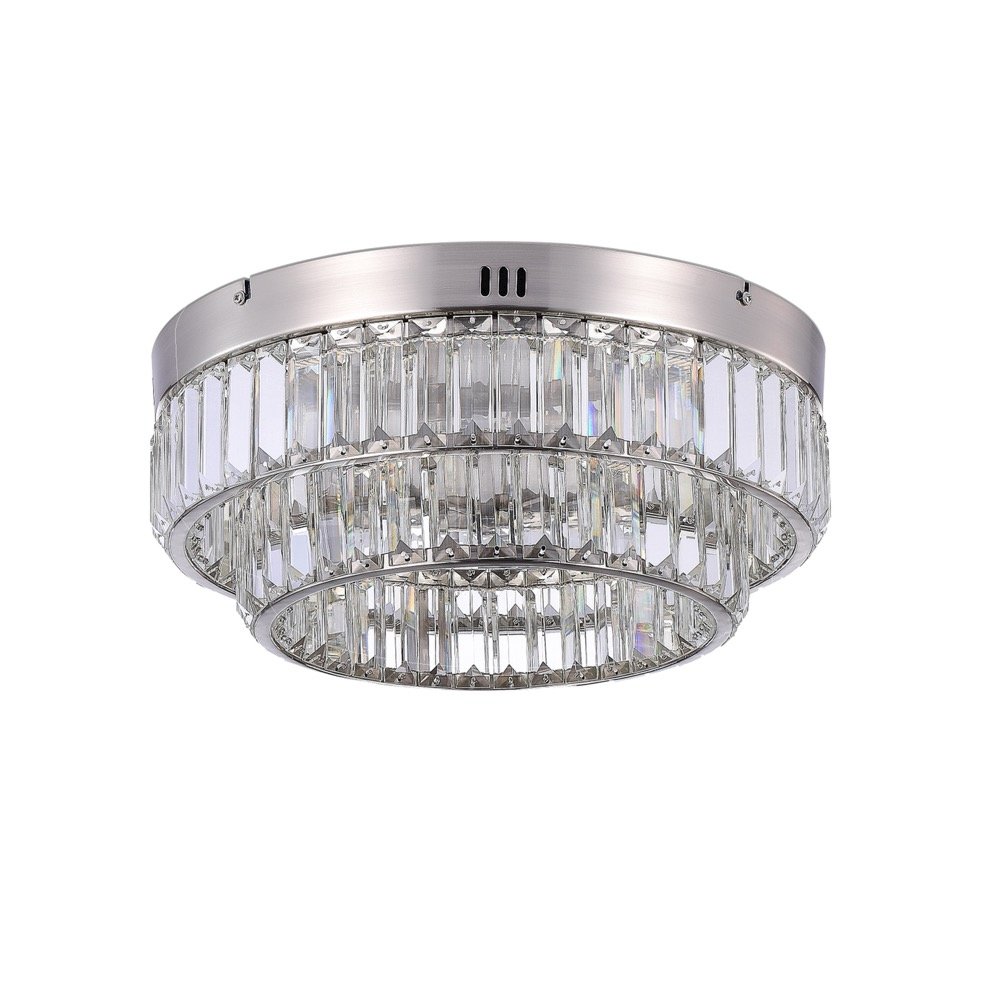 Stella Double Tier LED Flushmount Satin Nickel. Picture 4