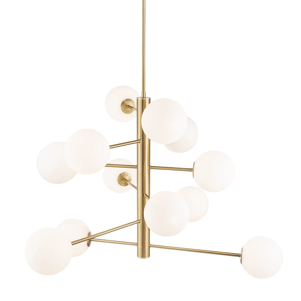 Aurelia Collection 12Light Chandelier Brass. Picture 3