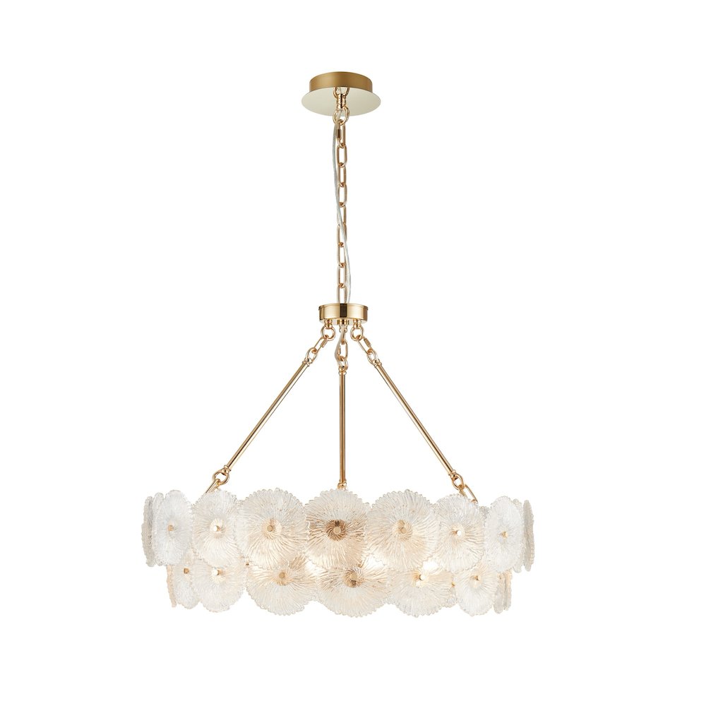 Bloom Collection 18Light 31.5" Chandelier Brass. Picture 2