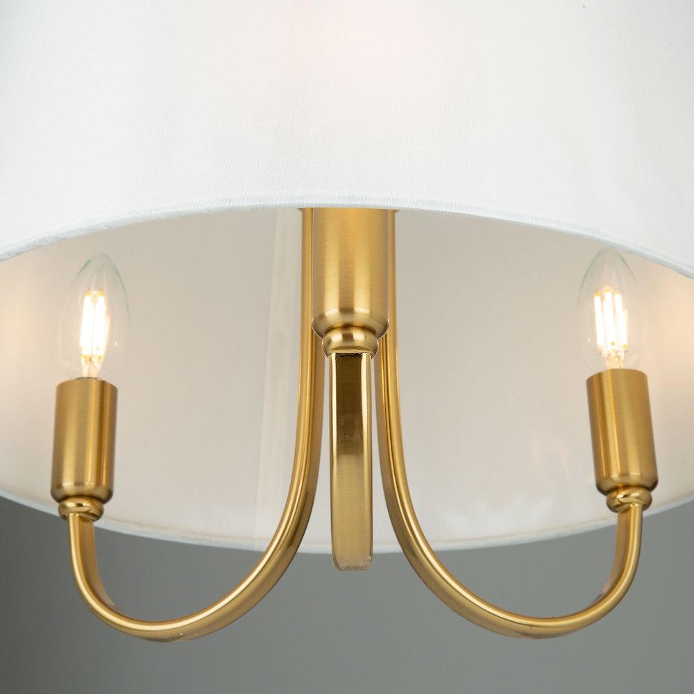 Rhythm 3 Light SemiFlush Mount Brushed Gold. Picture 2