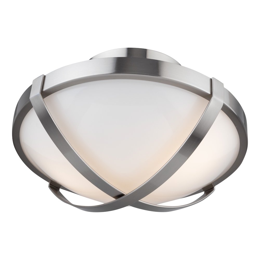 Cara Collection 2Light Flush Mount, Brushed Nickel. Picture 1