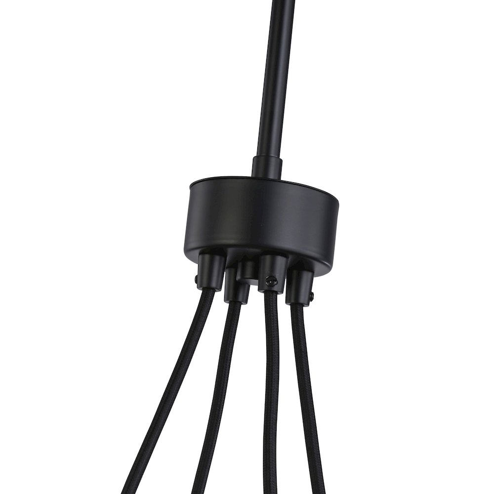 Cheshire Collection 5Light Chandelier, Black & Brass. Picture 4