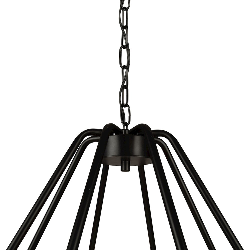 Perris 8 Light Chandelier Black. Picture 6