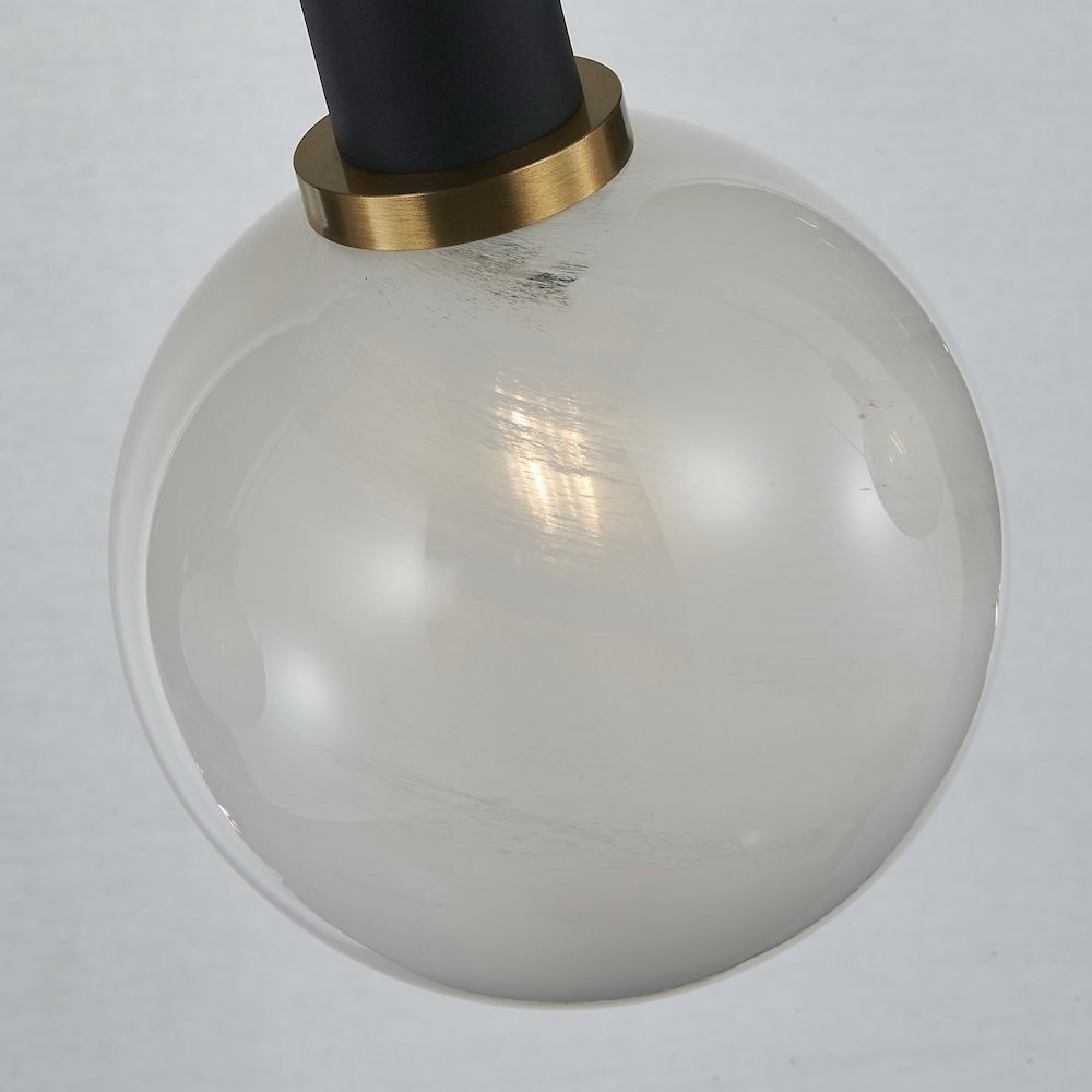 Gem Collection 4Light Island/Pool Table Black and Brushed Brass. Picture 4