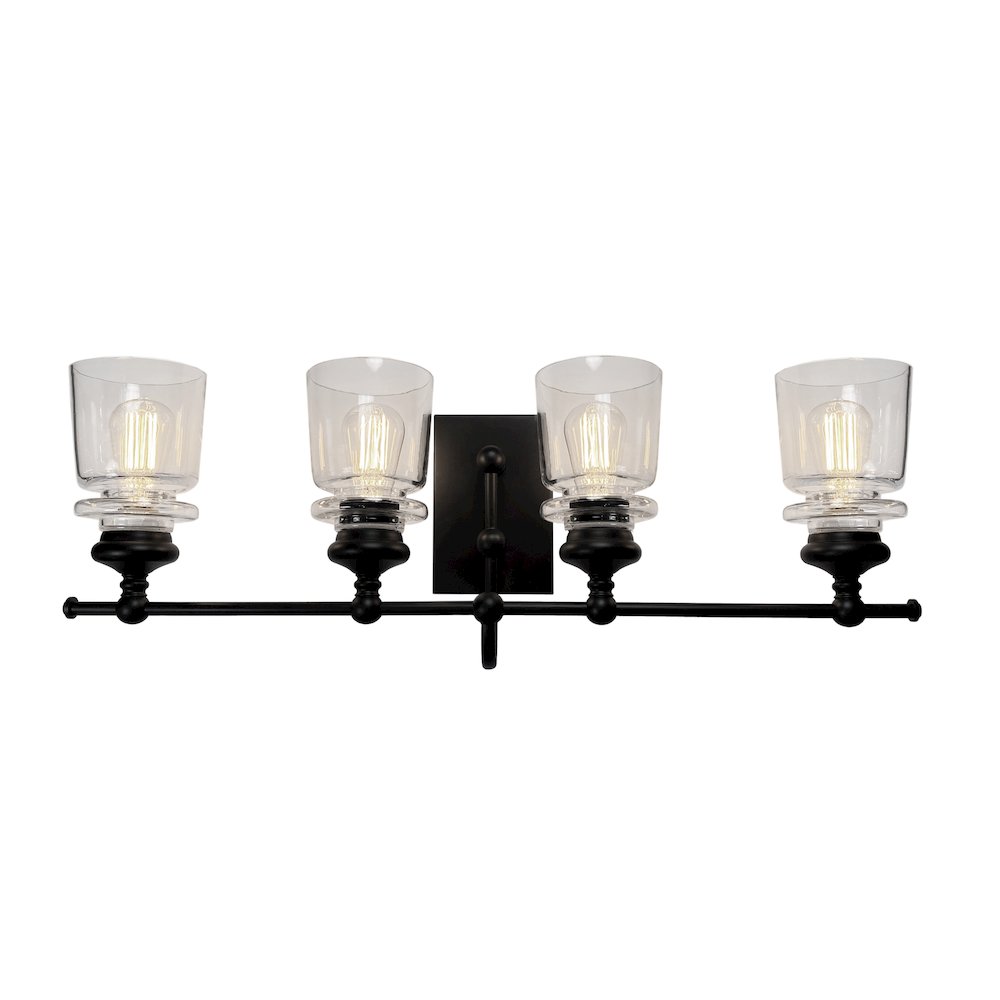 Castara 4 Light Wall Light AC11594BK. Picture 1