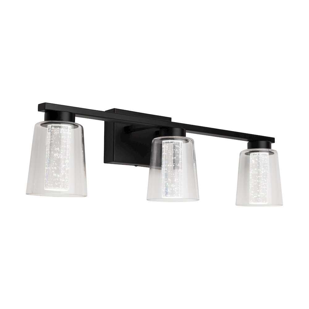 Dalton Collection 3Light Bathroom Vanity Fixture Black. Picture 1