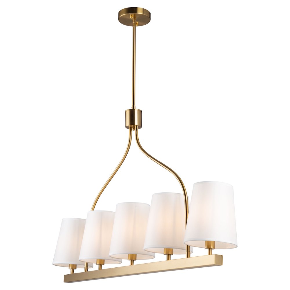 Rhythm 5 Light Island Brushed Gold. Picture 4