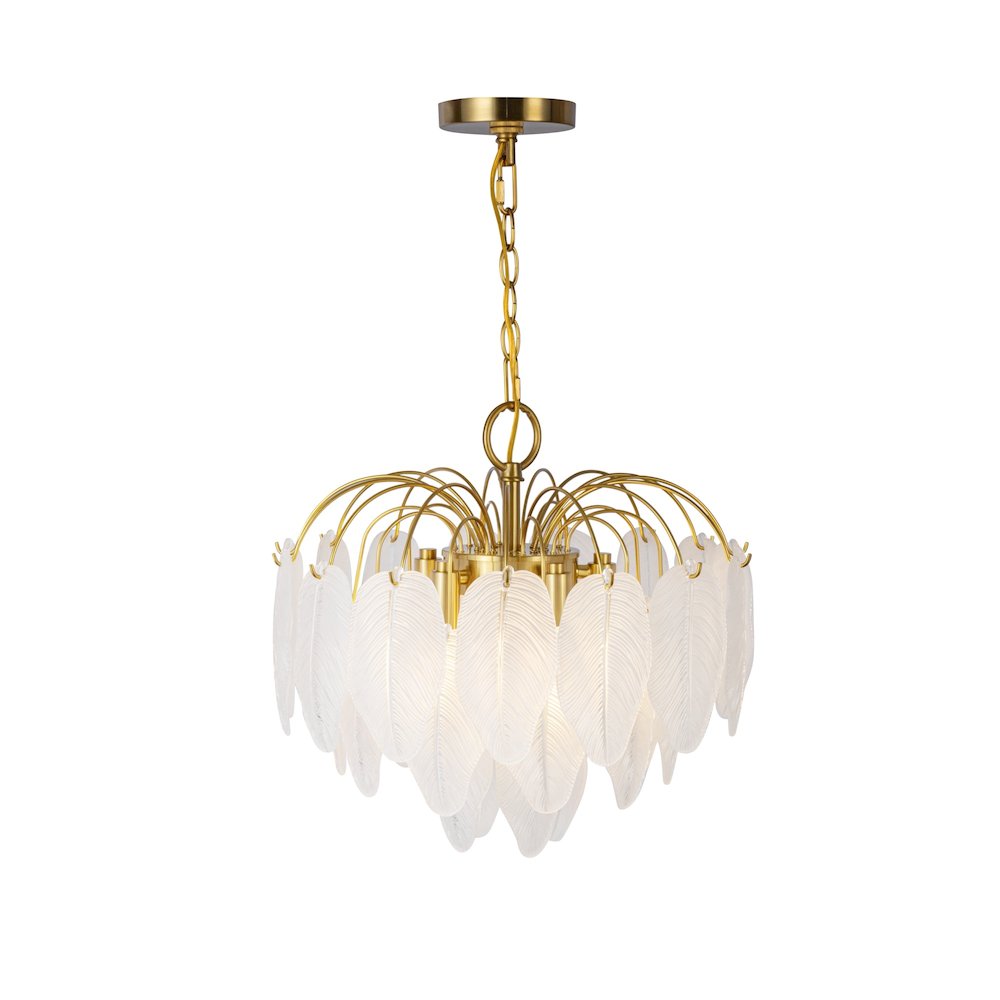 Alessia Collection 4Light Chandelier Brushed Brass. Picture 5