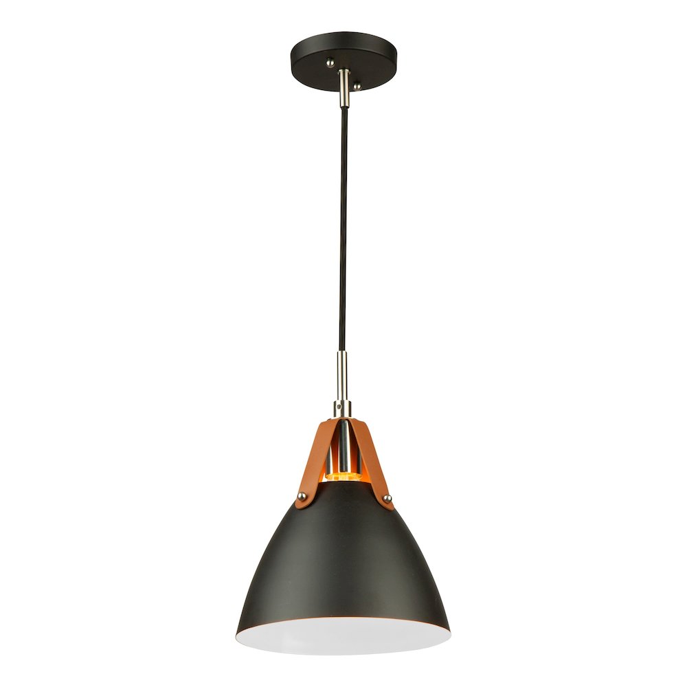 Tote 1 Light Pendant Black. Picture 1