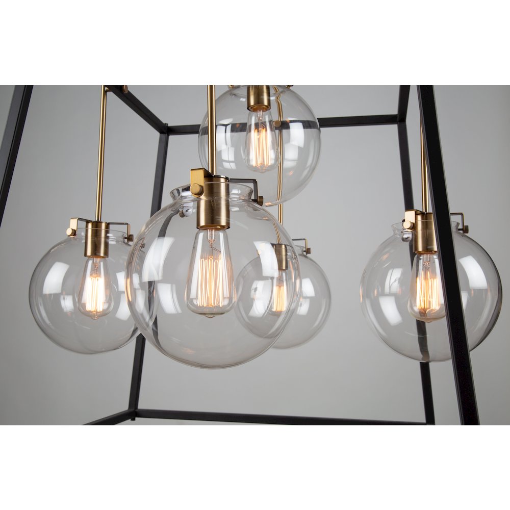 Bridgetown 5 Light Chandelier (Black & Harvest Brass). Picture 2