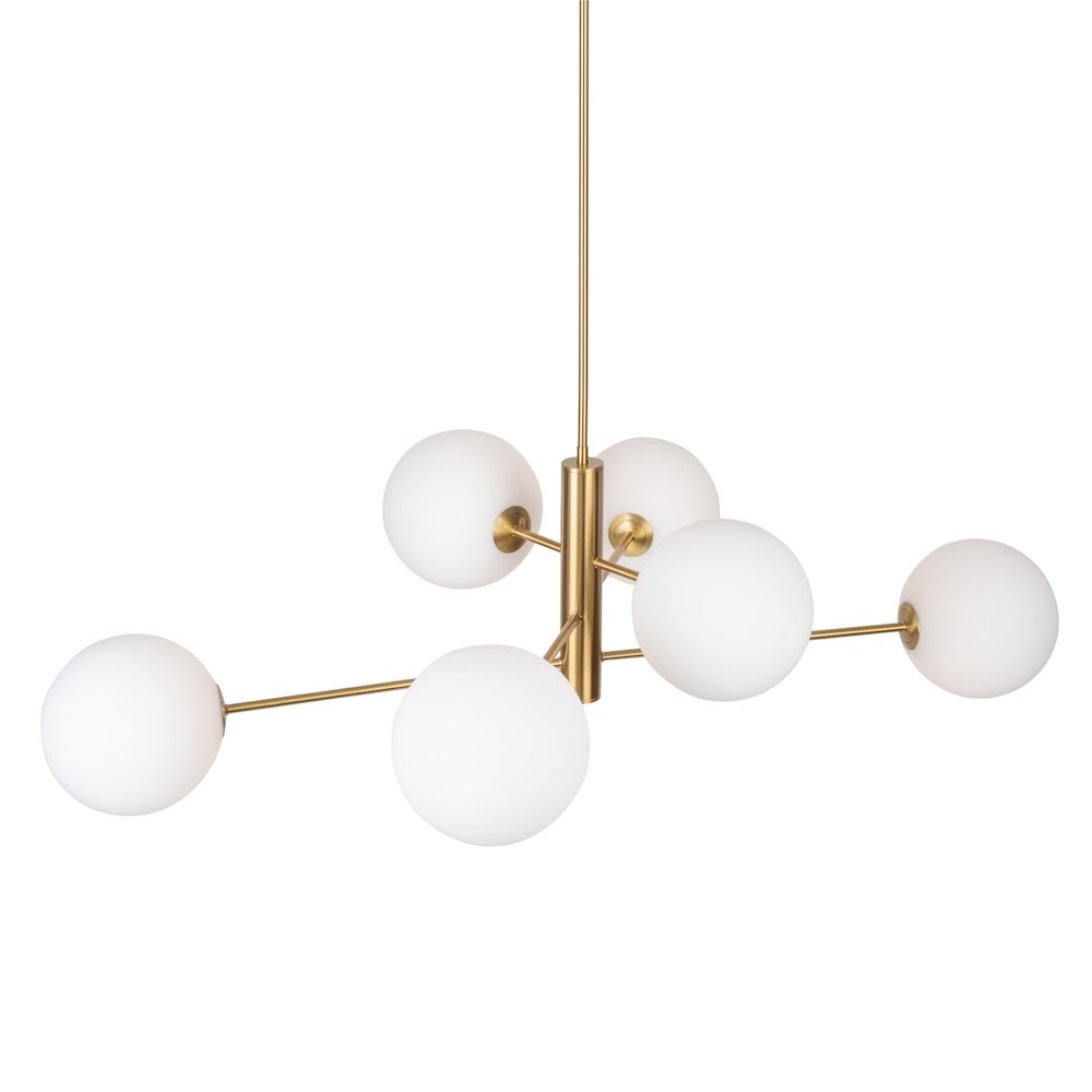 Aurelia Collection 6Light 48" Chandelier Brass. Picture 6