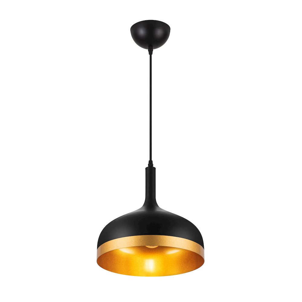 Dash Collection 1Light Pendant, Black & Gold. Picture 2