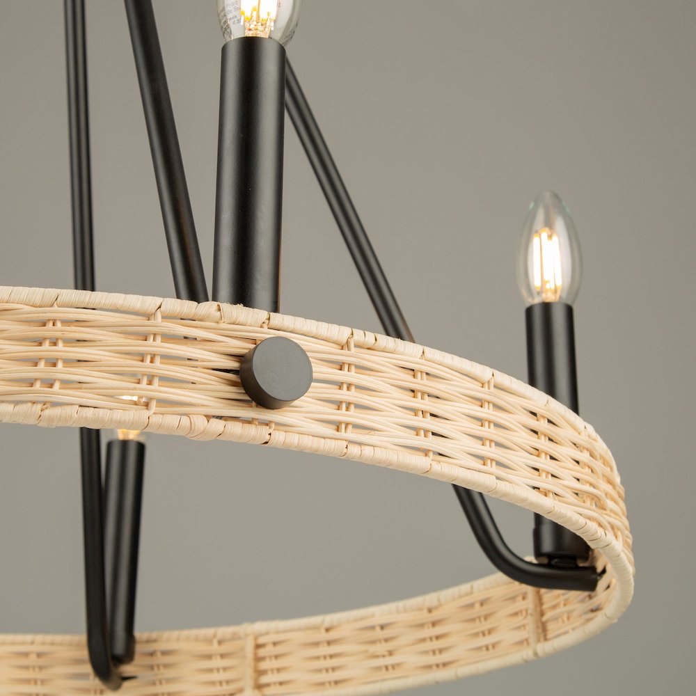 Perris 5 Light Chandelier Black. Picture 6