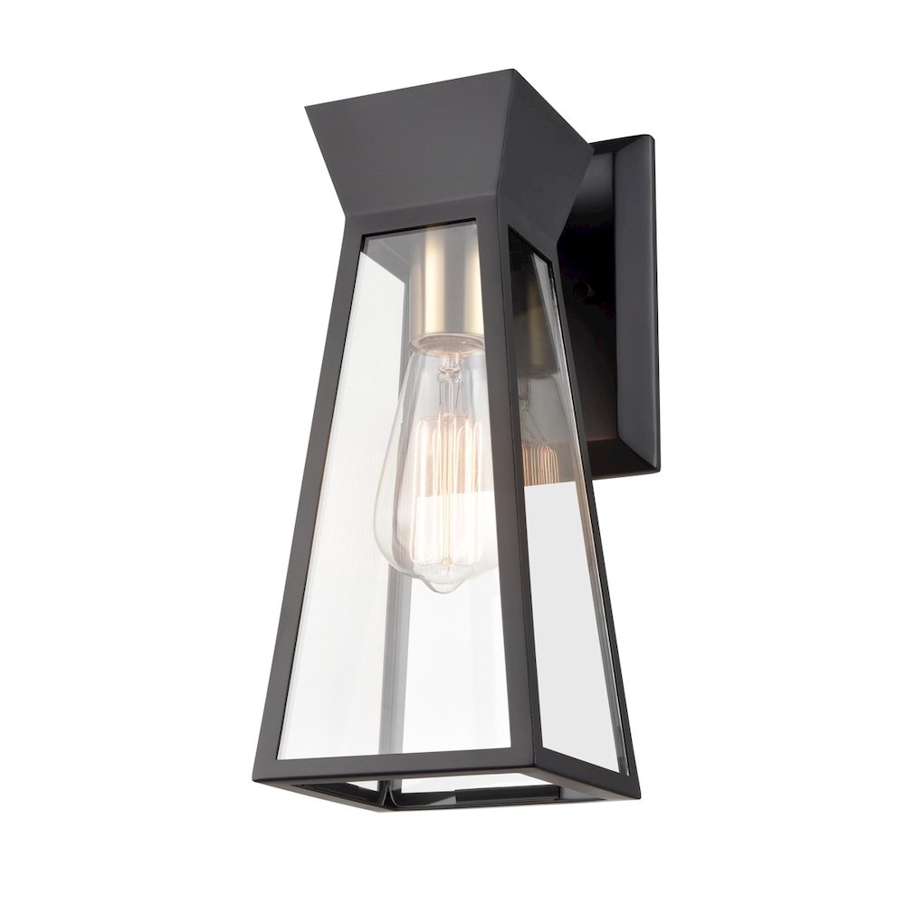 Lucian Wall Sconce Black and Brushed Brass. Picture 2