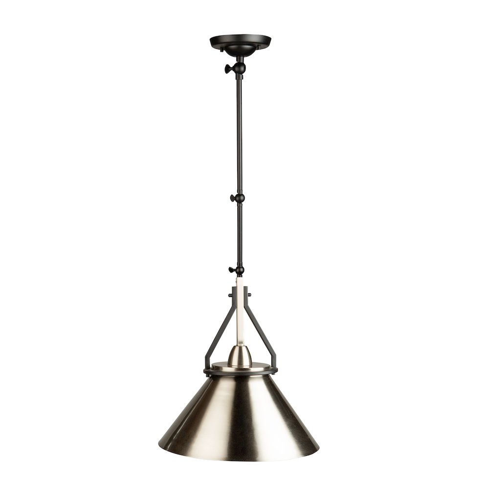 Brydon 1 Light Sconce/Pendant Black and Brushed Nickel. Picture 3